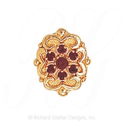 GS532 PT - 14 Karat Gold Pink Tourmaline Slide 